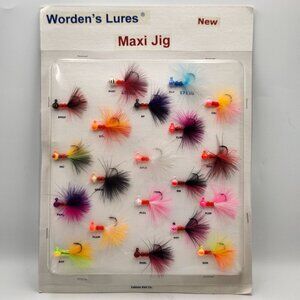 Yakima Bait Wordens Maxi Jig Fishing Lures Display Sample Board 547680
